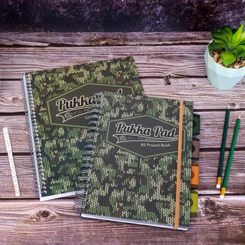 Camo B5 Project Book Pack 3