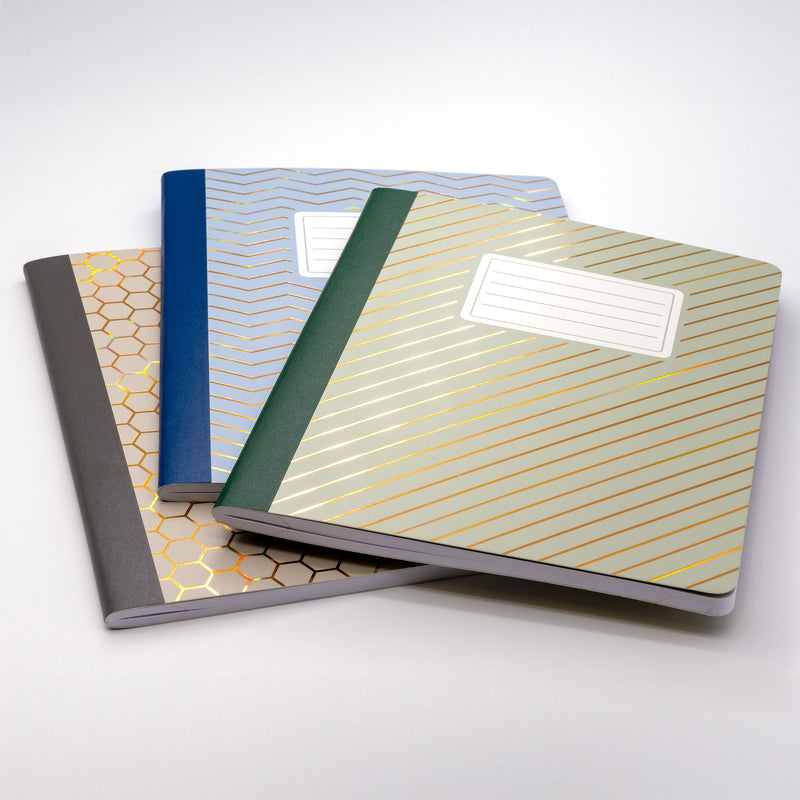 Haze B5 Composition Book, 7" x 10", 3 Per Pack, 2 Packs