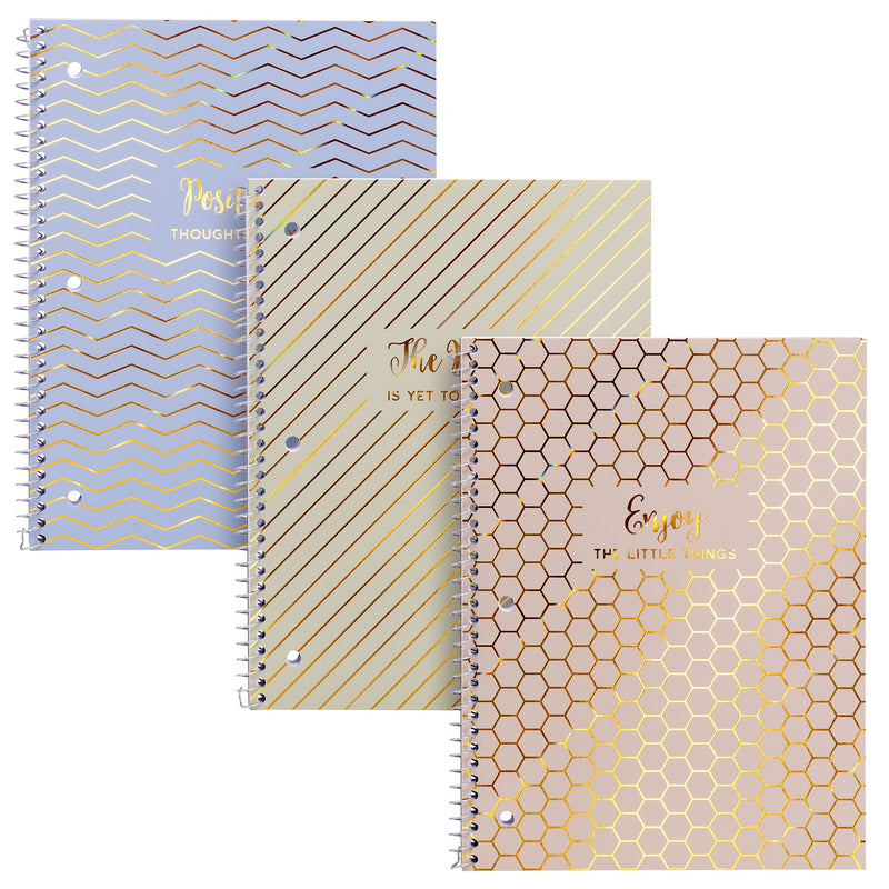 Haze 1-Subject Notebook, 3 Per Pack, 4 Packs
