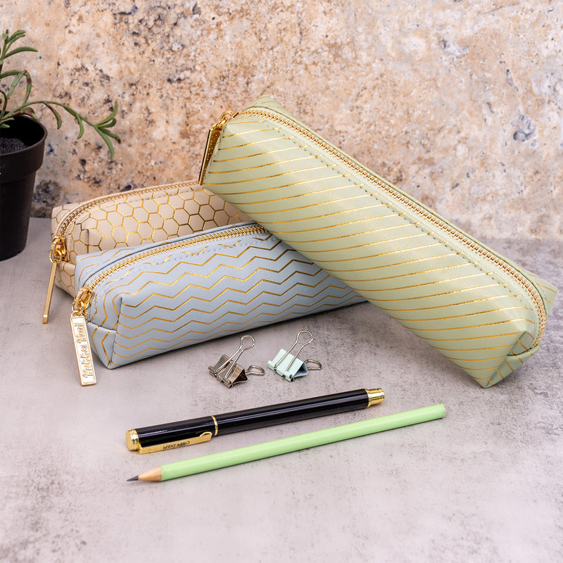 Pencil Case, Haze, Blue, Pack of 3