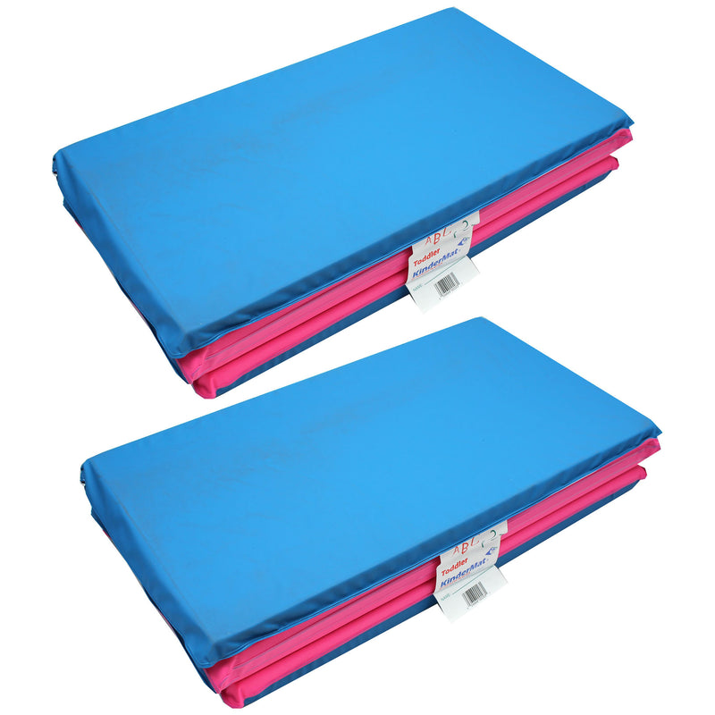 (2 Ea) Toddler Mat Blue/pink With Pillow