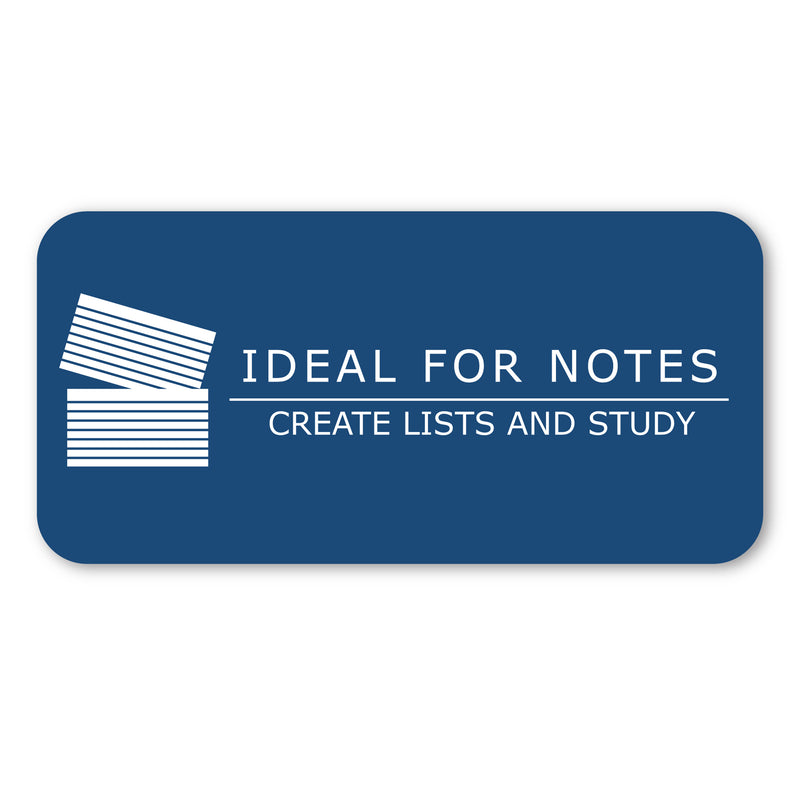 Trayed Index Cards, 3" x 5", White, 240 Per Pack, 6 Packs