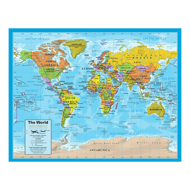 World/USA Laminated Notebook Maps, 12 Count