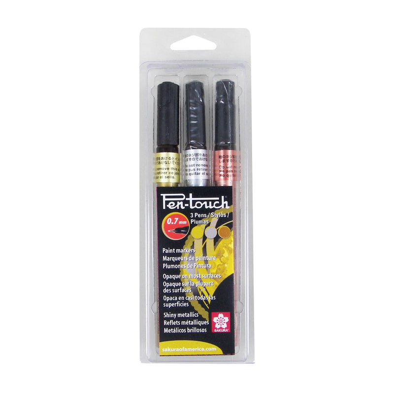 Clam Pentouch Markers Ef 0.7mm 3ct