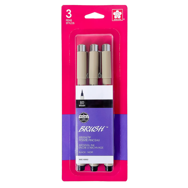 Bc Brush Pen 3ct Black