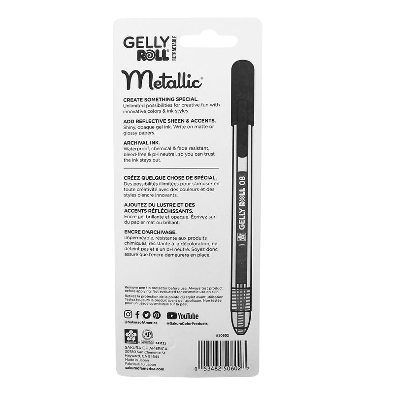 Bc Gr Retract Pens 3pk Cool Metal