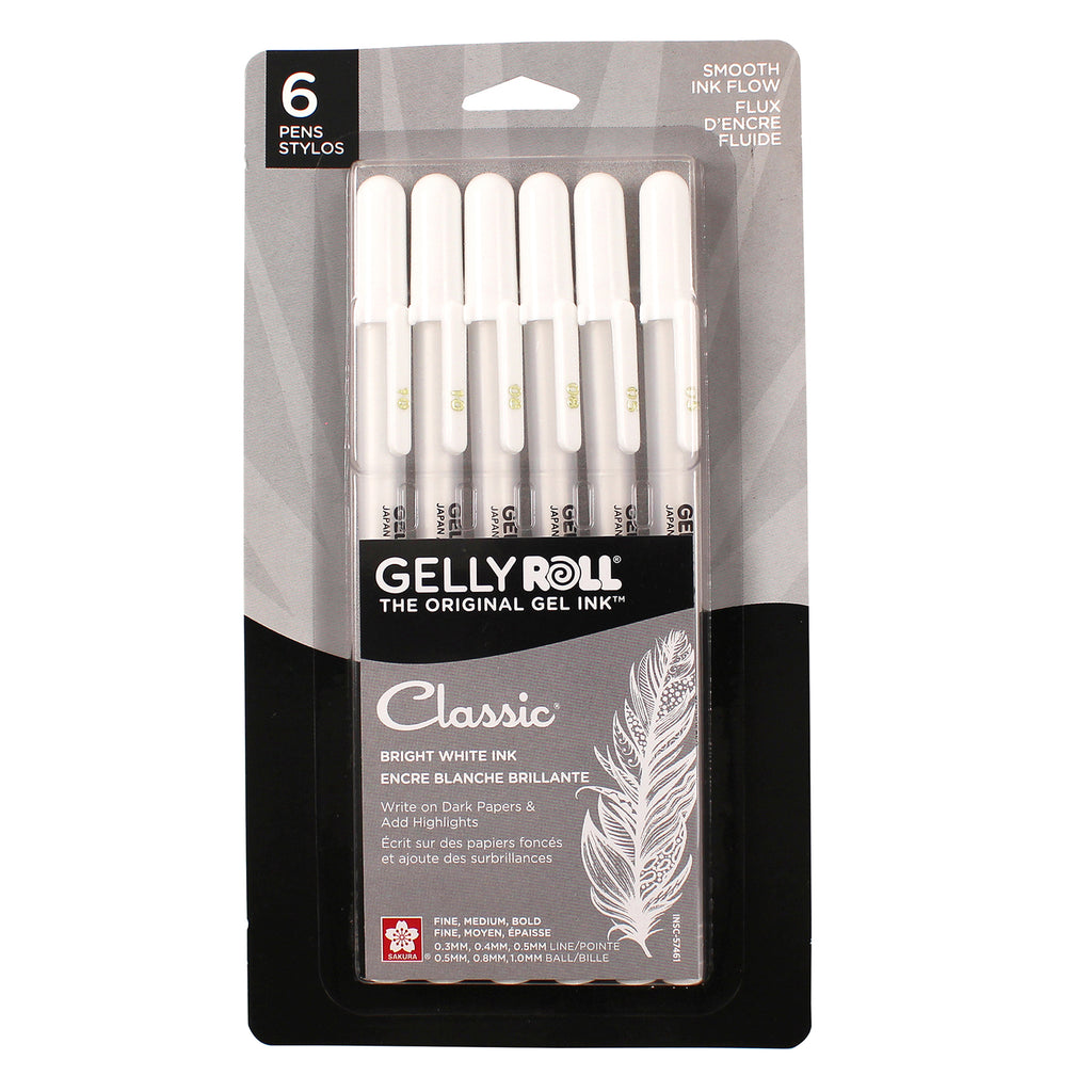 Bc Gelly Roll Pens Classic 6ct Wht