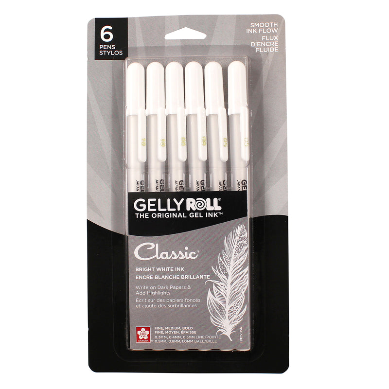 Bc Gelly Roll Pens Classic 6ct Wht