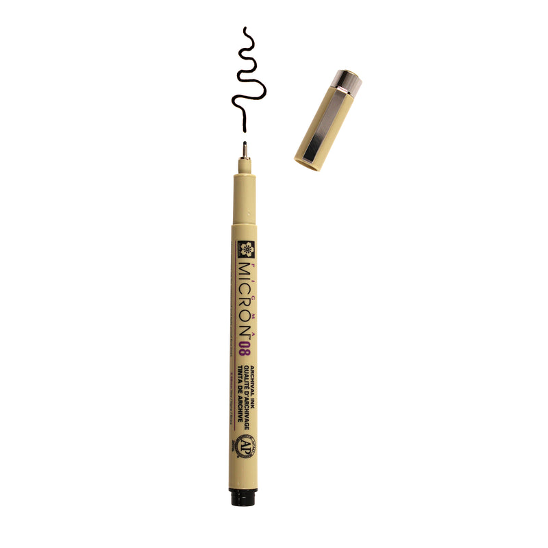 Micron 08 Pen 0.50mm Black