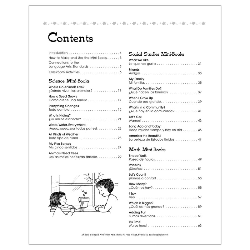 25 Easy Bilingual Nonfiction Mini Books