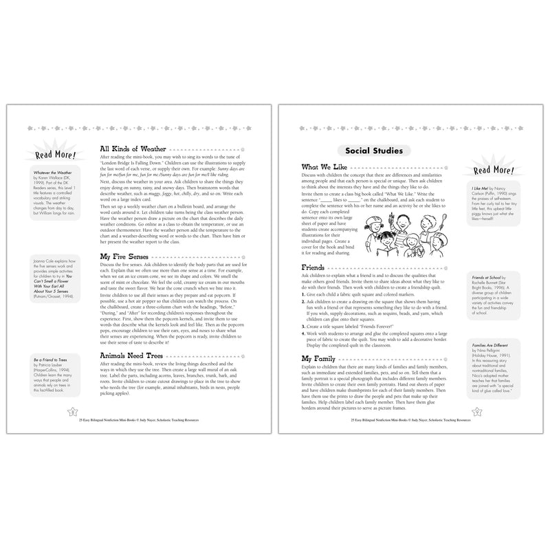 25 Easy Bilingual Nonfiction Mini Books
