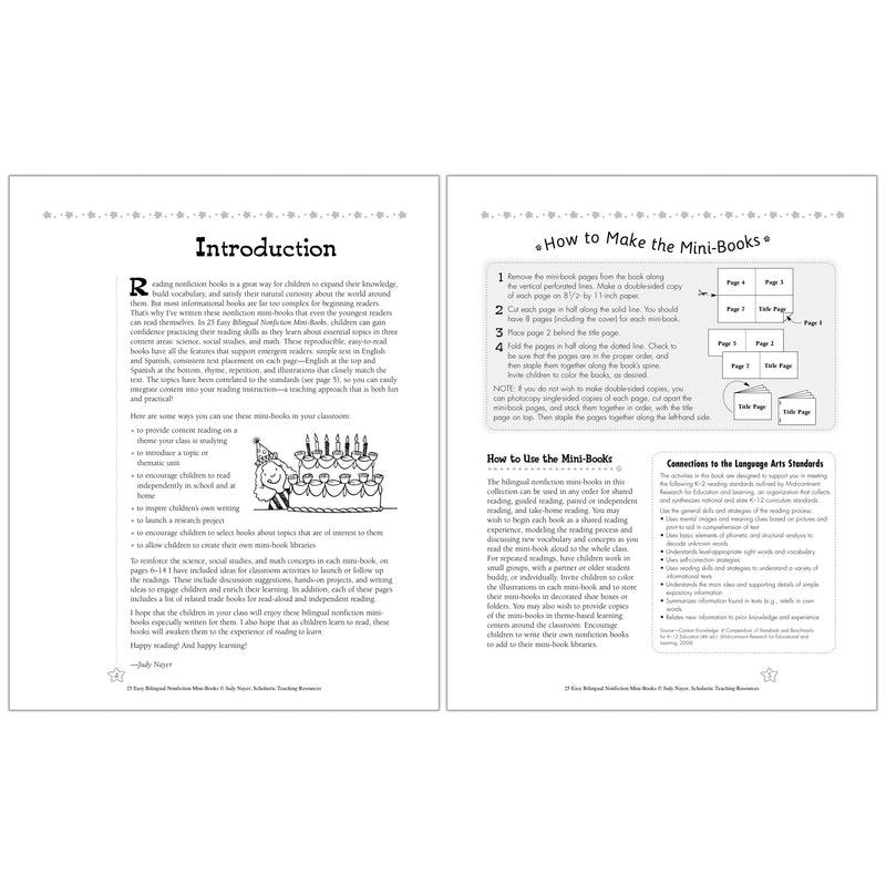 25 Easy Bilingual Nonfiction Mini Books