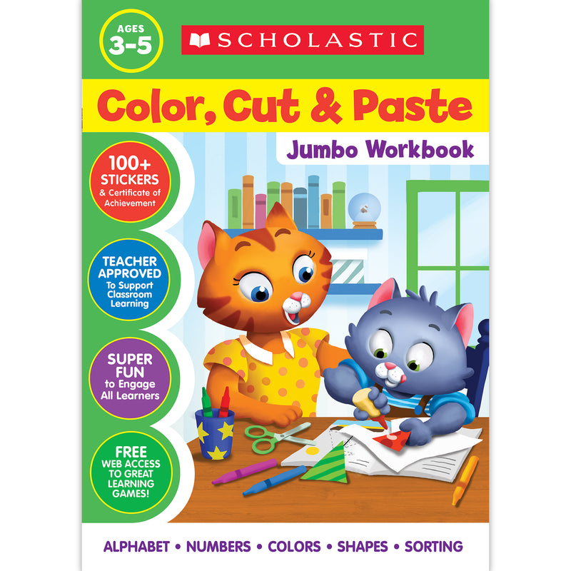 Color Cut & Paste Jumbo Workbook