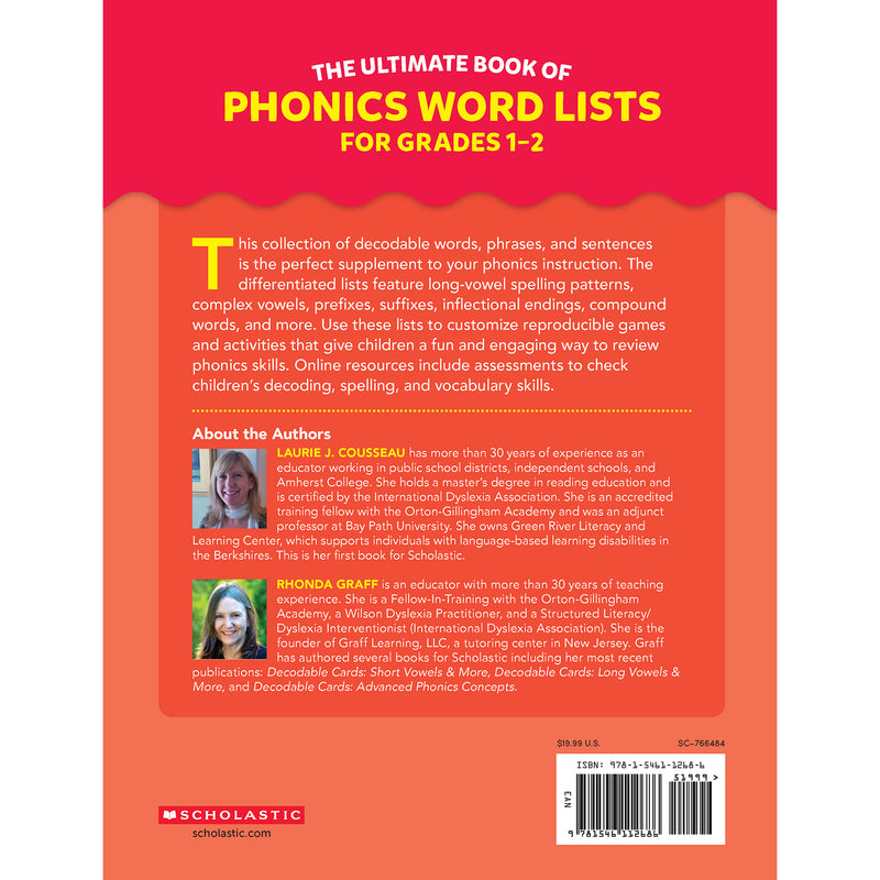 The Ultimate Book of Phonics Word Lists: Grades 1-2