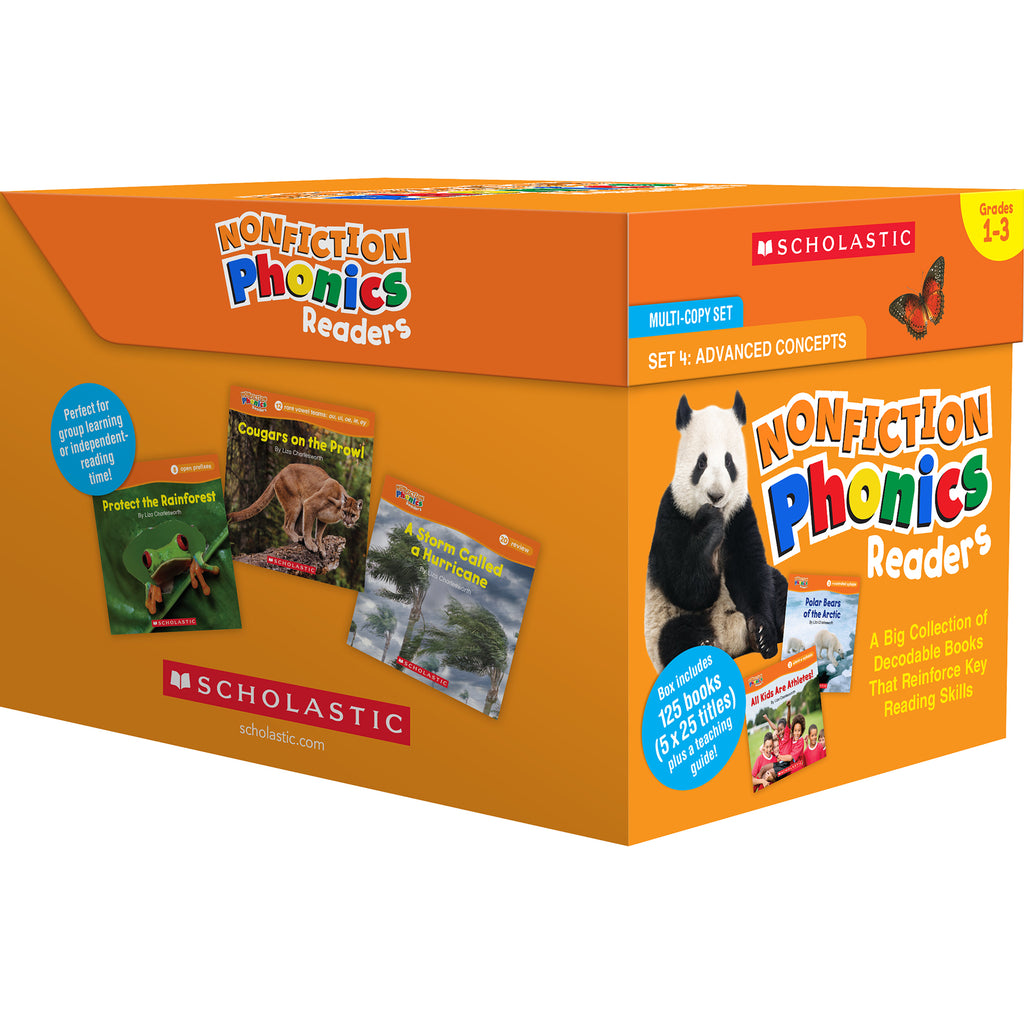 Nonfiction Phonics Readers Set 4: Advanced Concepts, Multiple-Copy Set, 125 Books