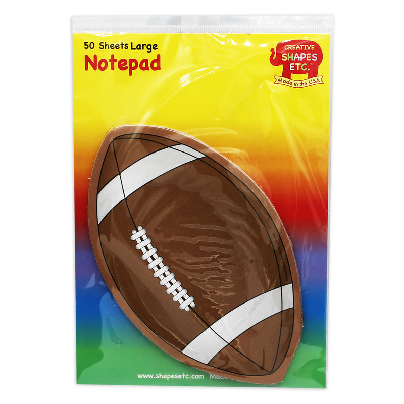 (6 Ea) Football Large Notepad