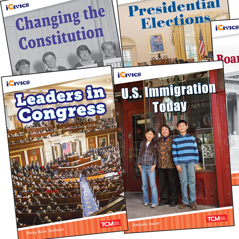 iCivics Grade 1: Leadership & Responsibility 5-Book Set + Game Cards