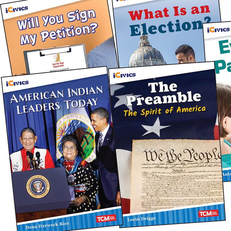 iCivics Grade 3: Leadership & Responsibility 5-Book Set + Game Cards