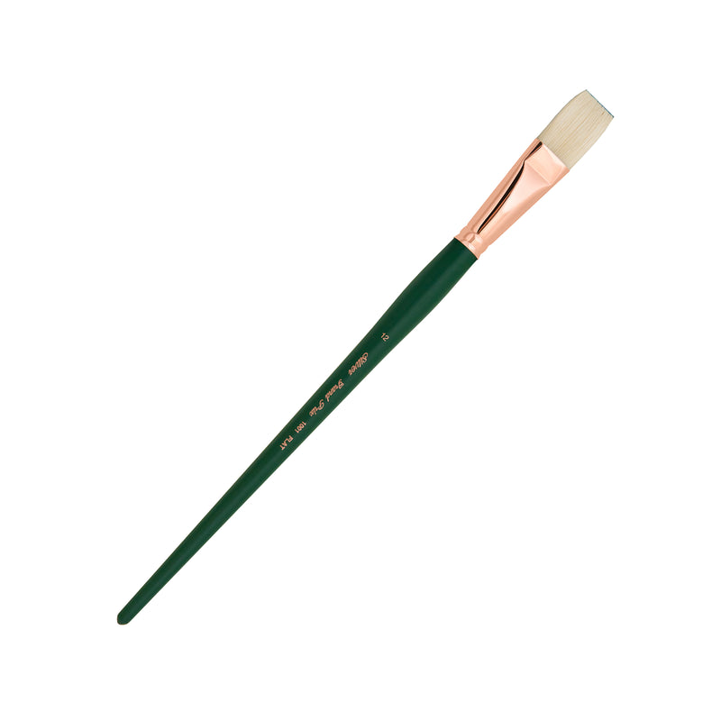 Grand Prix Brush, Flat, Long Handle, Size 12