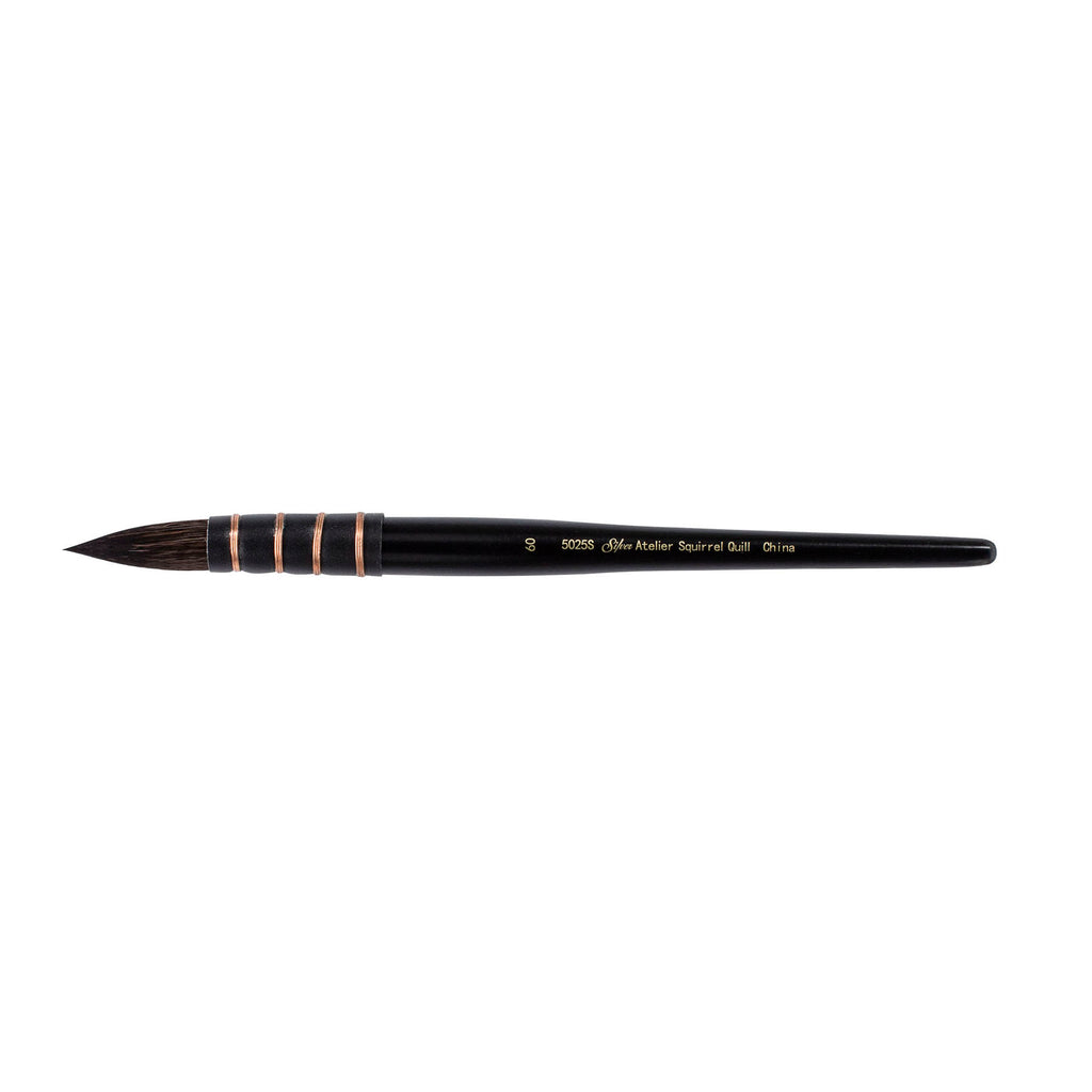 Silver Atelier™ Squirrel Blend Quill Brush, Short Handle, Size 60