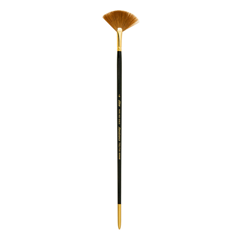 Renaissance® Fan Blender Brush, Long Handle, Size 4