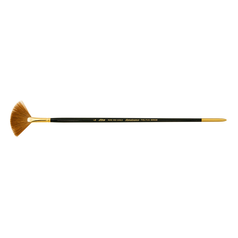 Renaissance® Fan Blender Brush, Long Handle, Size 4