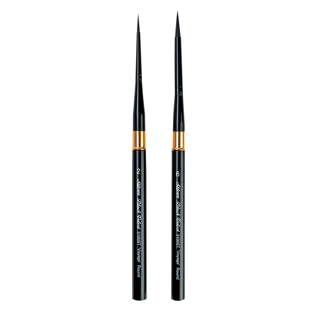 Black Velvet Small Travel Brushes, Set of 2
