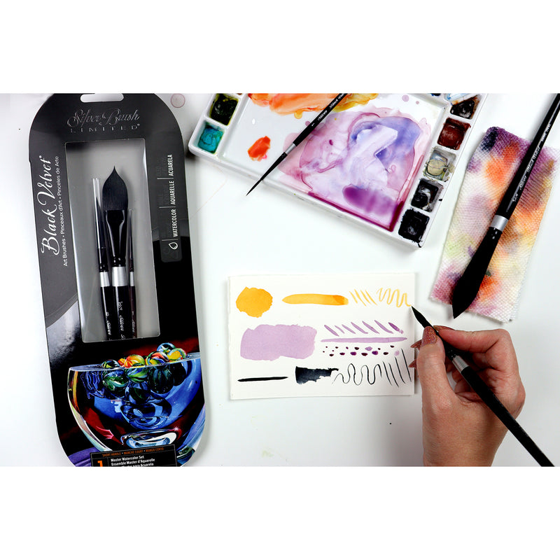 Black Velvet® Watercolor, 3 Brushes