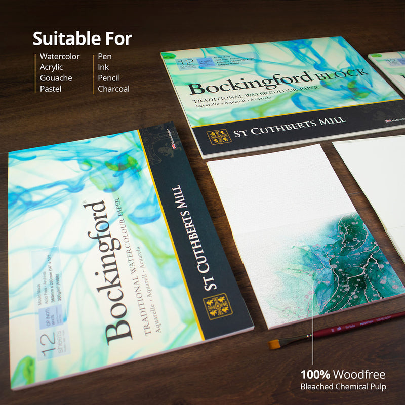Bockingford Watercolor Glue 5x7in Cold Pressed 12 Sheets