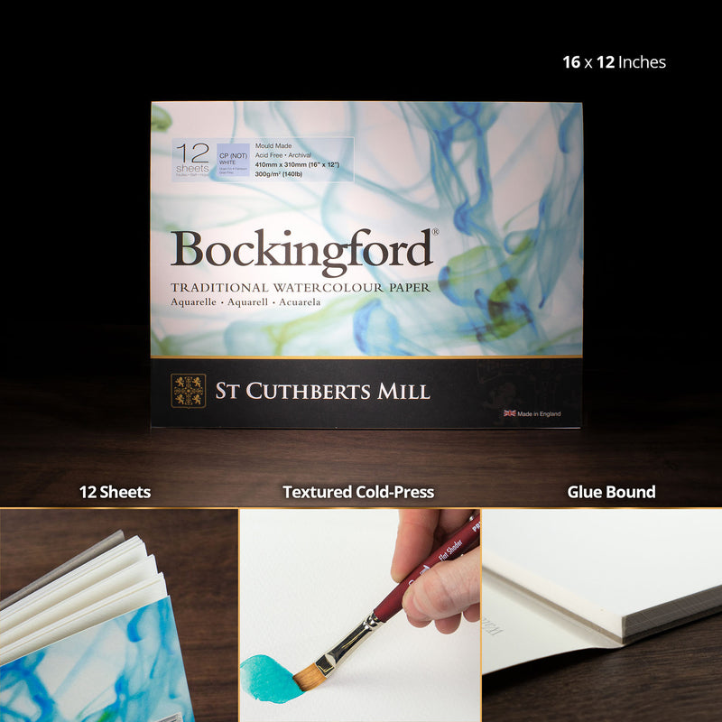 Bockingford Watercolor Glue 7x10in Cold Pressed 12 Sheets