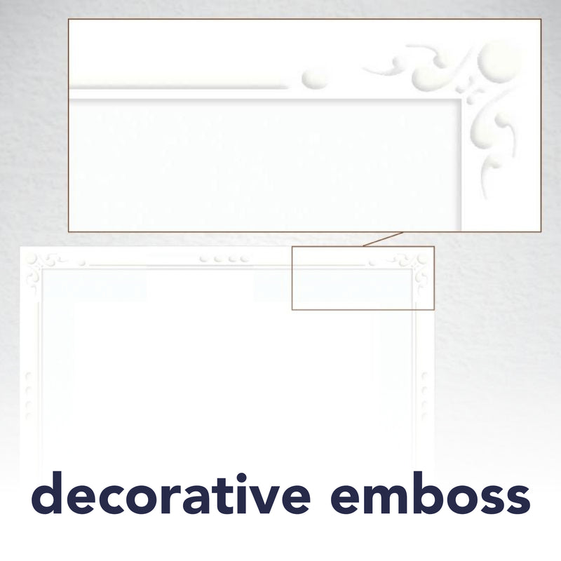 Photo Mount Cards & Envelopes, Decorative Embossed Border, 5x6.875 inch, 50 Pack
