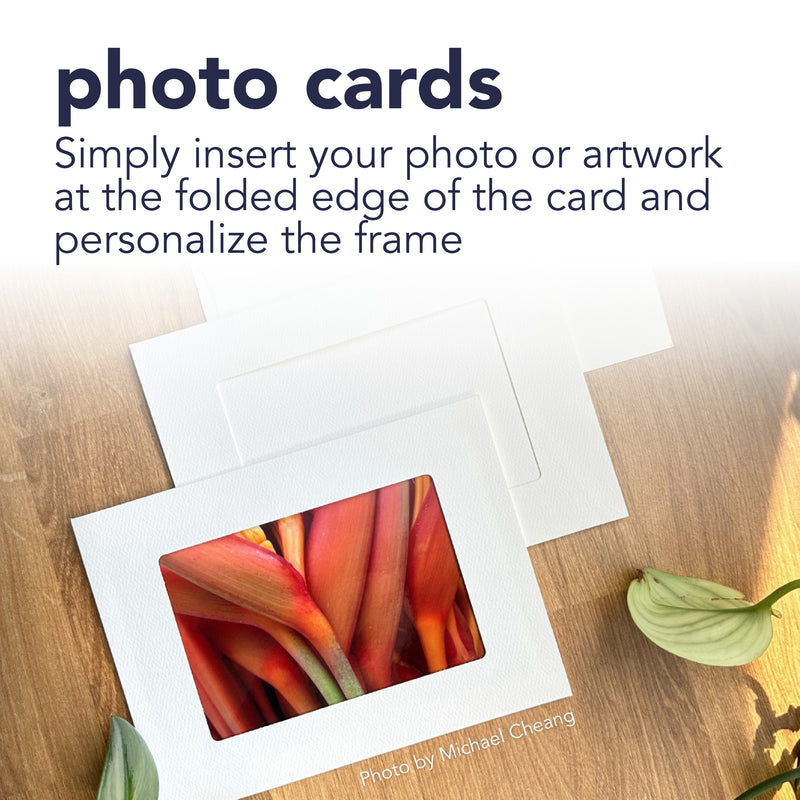 Photo Frame Cards & Envelopes, Plain Border, 5x6.875 inch, 40 Pack