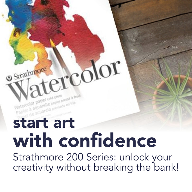 200 Series Watercolor Pad 9x12in Strathmore Tape 15 Sheets