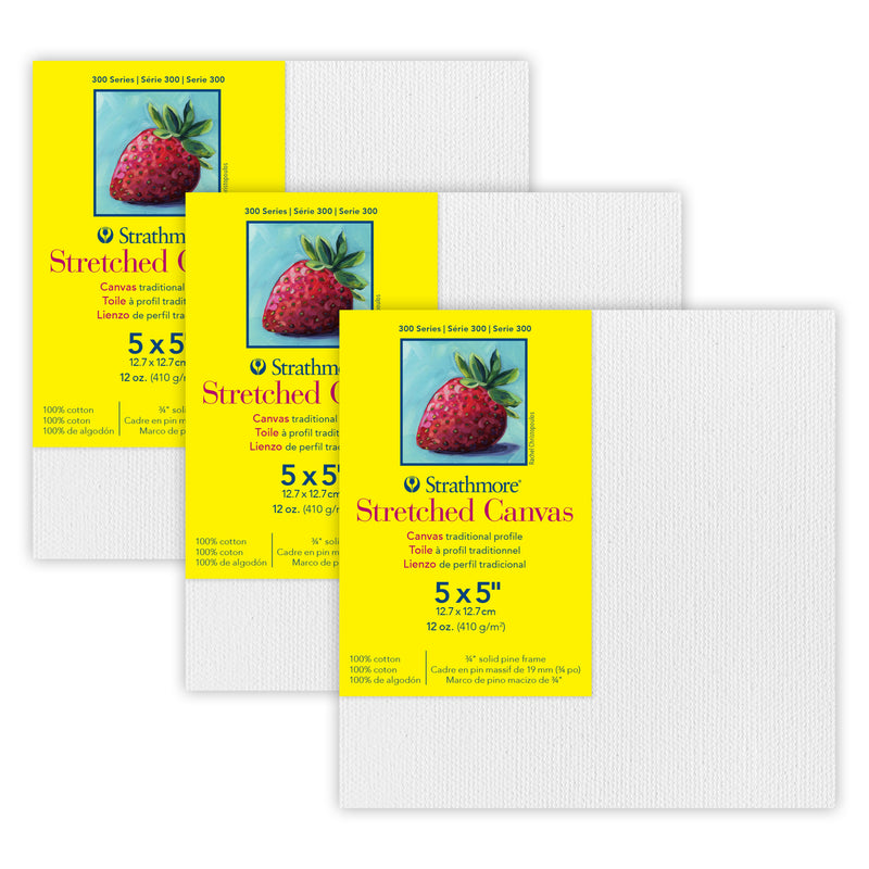 (3 Ea) 300 Trad Stretch Canvas 5x5