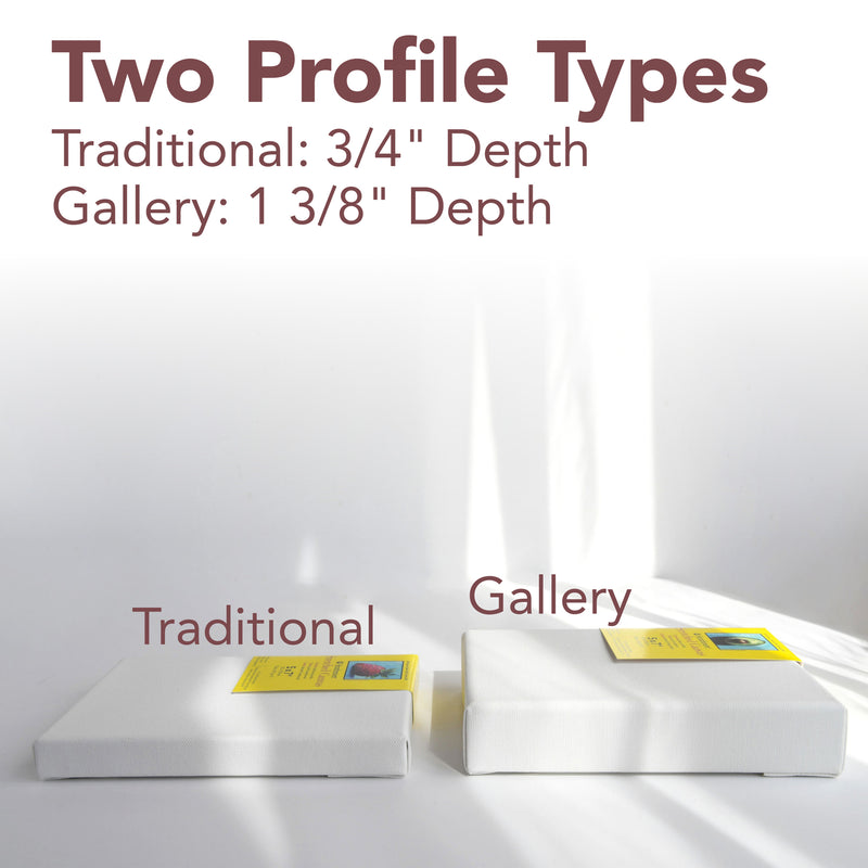 300 Series Traditional Stretched Canvas, 9x12 inch, Pack of 3