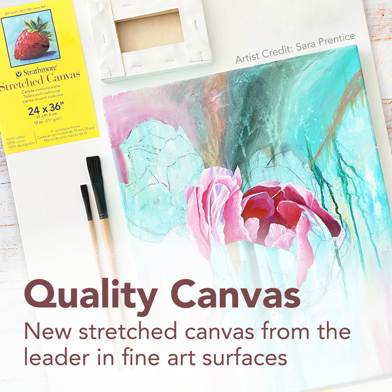 300 Series Traditional Stretched Canvas, 9x12 inch, Pack of 3