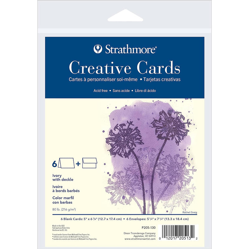 Creative Cards Ivory 5x6.875in & Envelopes 6pk