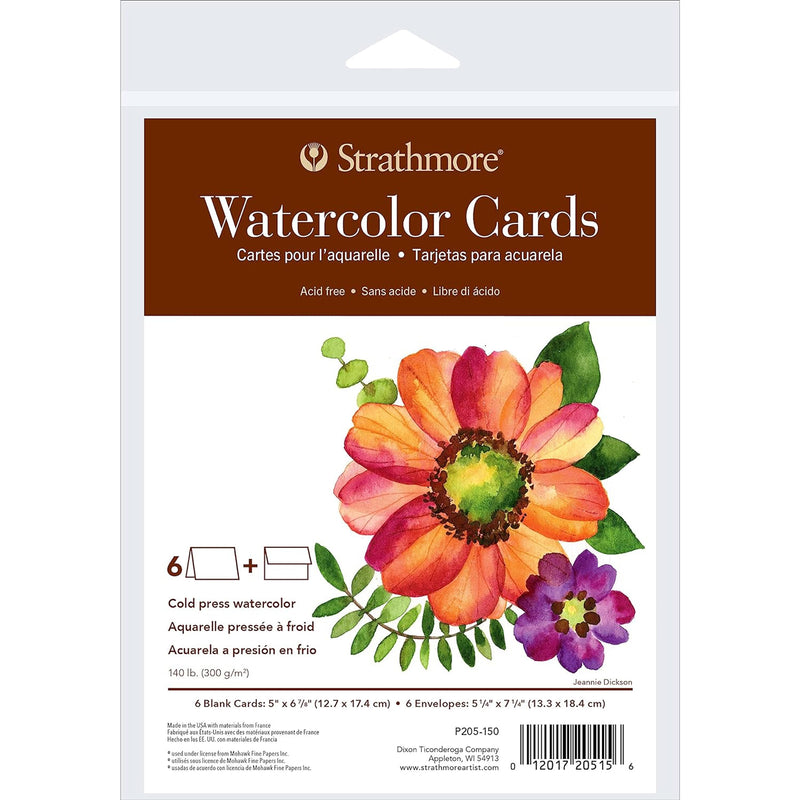 Watercolor Cards 5x6.875in 400 Ser &envelopes 6pk