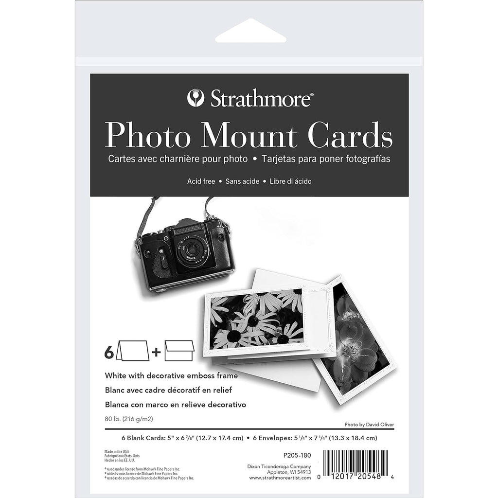 Photo Mount Cards Deco Embossed & Envelopes 5x6.875in 6pk