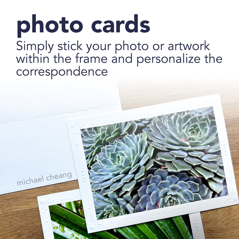 Photo Mount Cards & Envel Embossed 5x6.875in 6pk