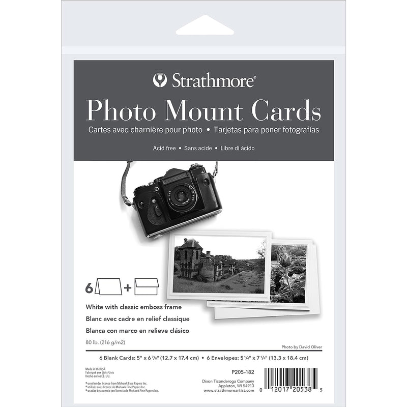 Photo Mount Cards & Envel Embossed 5x6.875in 6pk