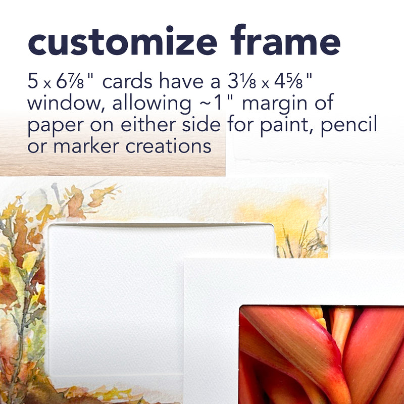 Photo Frame Cards & Envel 5x6.875in Plain 6pk