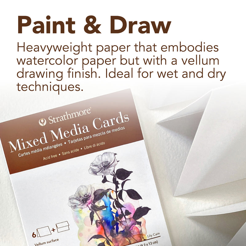 Mixed Media Cards 5x6.875in 400ser & Envelopes 6pk