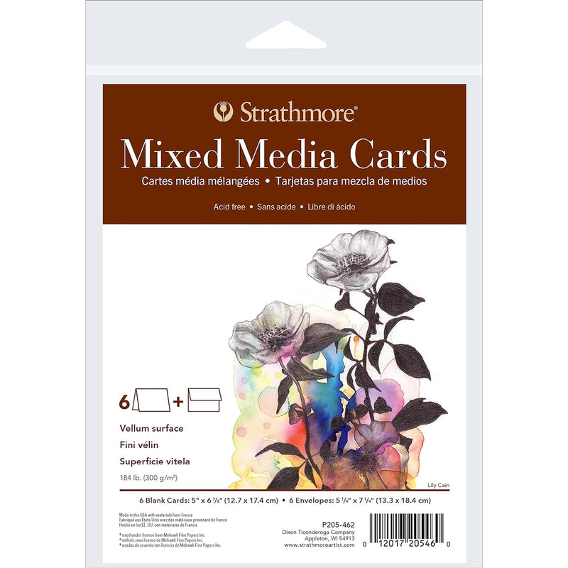 Mixed Media Cards 5x6.875in 400ser & Envelopes 6pk