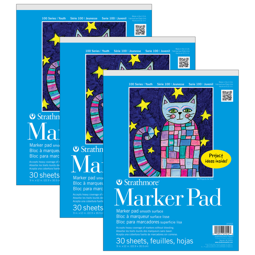 (3 Ea) 100 Series Marker Pad 9x12in