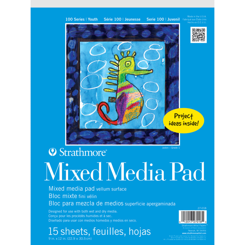 100 Series Mixed Media Pad 9x12in 15 Sheets