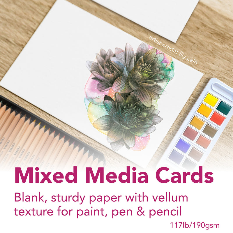 Mixed Media Cards 3.5x4.875 300ser & Envelopes 6pk
