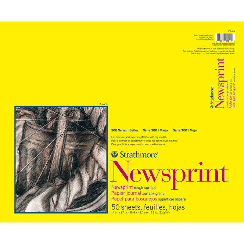 Newsprint Pad 50 Sheet 14x17in Tape 300 Series