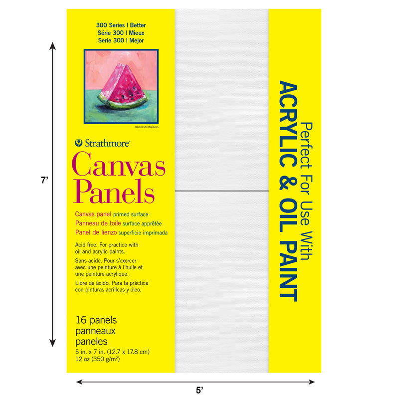 300 Series Canvas Panels, 5x7 inch, 16 Pack
