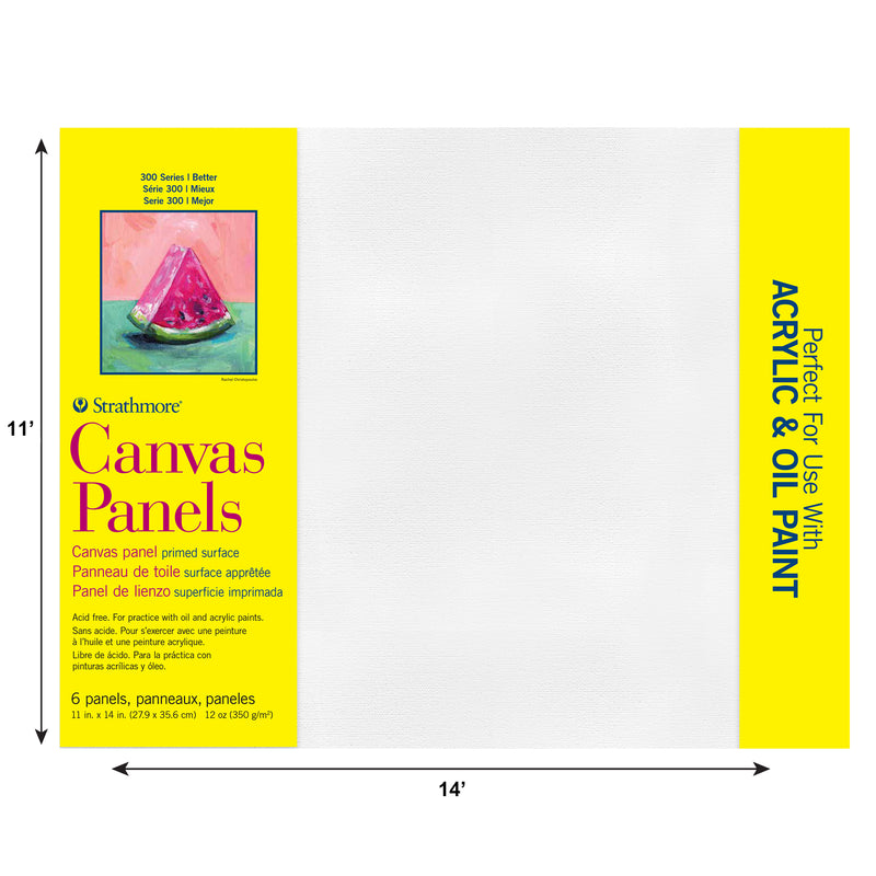 300 Series Canvas Panels, 6 Pack, 11x14 inch, 1 Count